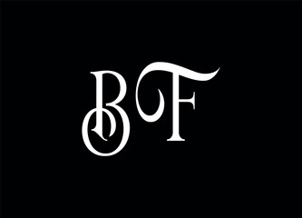 BF letter logo and monogram logo design