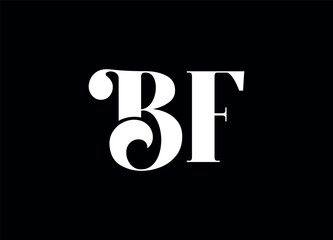 BF letter logo and monogram logo design