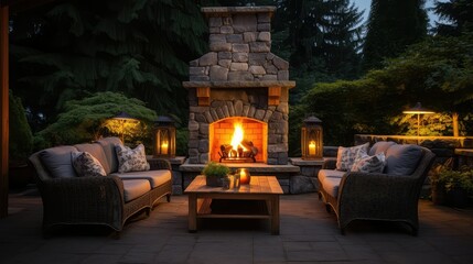 heat fireplace outdoor