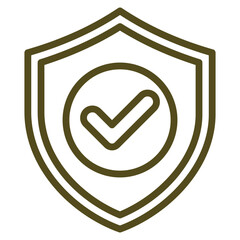 Shield Check Icon Element For Design