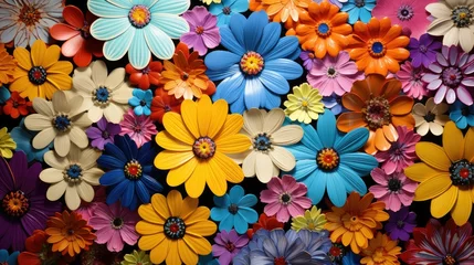 Keuken spatwand met foto peace 60s flowers © PikePicture