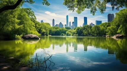 Fototapeta premium wildlife central park lake