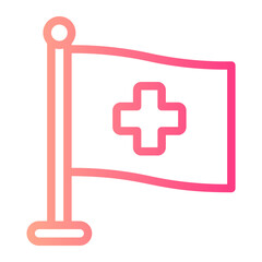 Fototapeta premium flag gradient icon