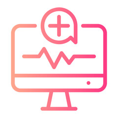 Fototapeta premium monitor gradient icon