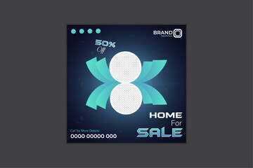 Real estate social media post design template.