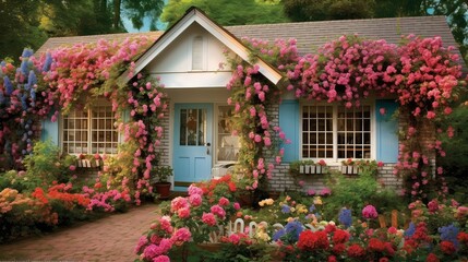 blooms cottage flower garden