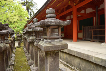 灯篭と神社