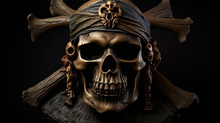 captain pirate skull crossbones