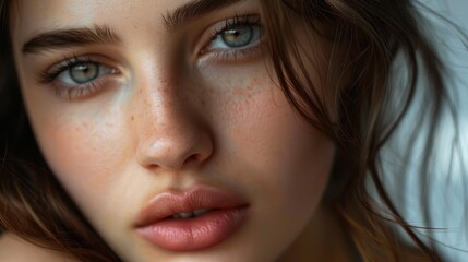Fototapeta premium close-up photo of a beautiful woman. Concept of style, beauty and fashion.