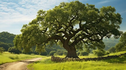Fototapeta premium leaves large oak tree