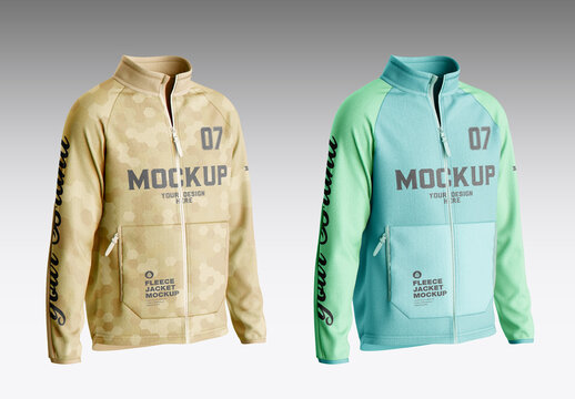 Men's Fleece Jacket Mockup