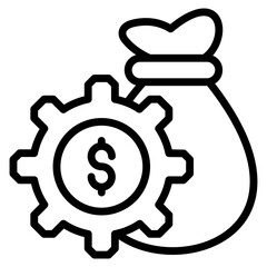 Financial Management Icon Element For Design