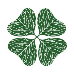 Clover leaf symbol of Ireland silhouette art design - 742782305