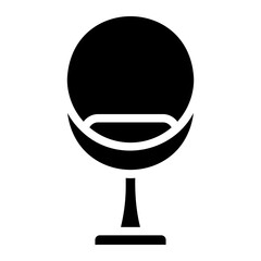 modern chair glyph icon