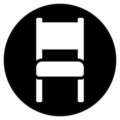 wooden chair glyph icon