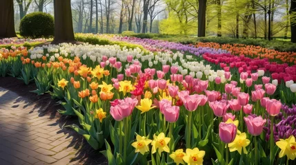 Zelfklevend Fotobehang daffodils spring easter flowers © PikePicture