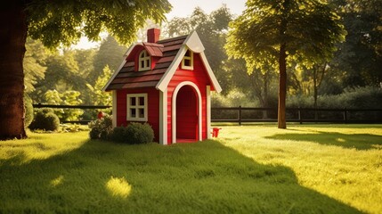 shelter red dog house