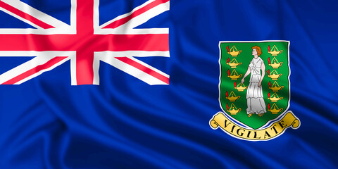 The British Virgin Islands Flag Rippled