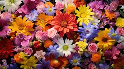Zelfklevend Fotobehang arrangement cut flower garden © PikePicture