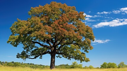 Obraz premium leaves northern red oak tree