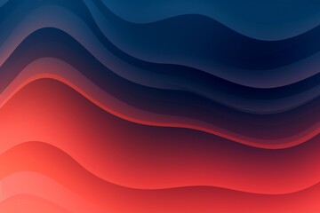 Dark Coral to Navy Blue abstract fluid gradient design, curved wave in motion background for banner, wallpaper, poster, template, flier and cover - obrazy, fototapety, plakaty