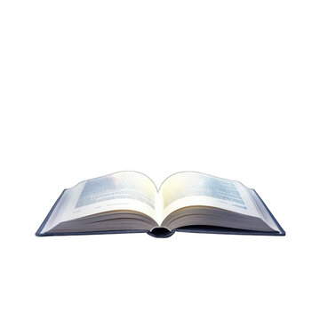 open book with fairytale scene png / transparent