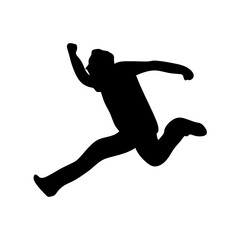 silhouettes of people jumping