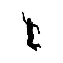 Fototapeta na wymiar silhouettes of people jumping