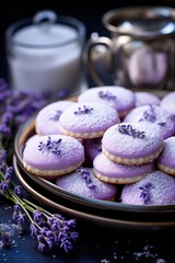lavender shortbread cookies; dessert photography; best for banners, flyers, and posters
