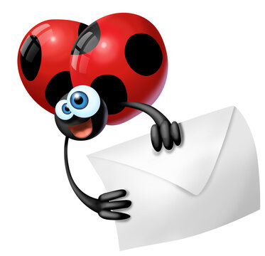 coccinella con busta