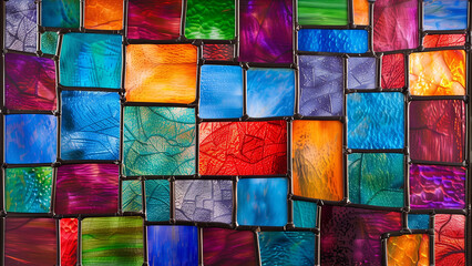 Rectangular Rhapsody: A Stained Glass Symphony