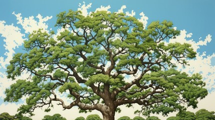 Fototapeta premium bark oak tree outline