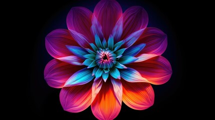 retro art deco flower