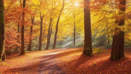 Autumnal Park Background A Serene Escape

