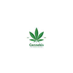 Cannabis logo design vector graphics