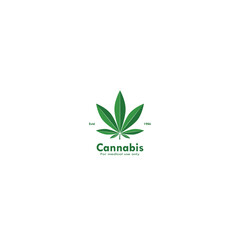 Obraz premium Cannabis logo design vector graphics