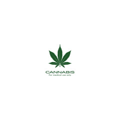 Cannabis logo design vector graphics