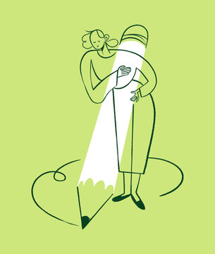 Writing Spot Illustration