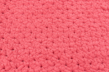 Light coral soft and fluffy knitted texture, background