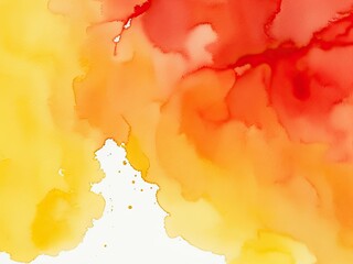 Free watercolor image with red and yellow