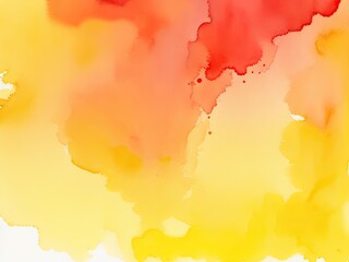 Free watercolor image with red and yellow