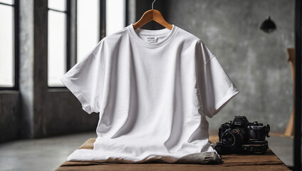 white oversize t-shirt for mockup