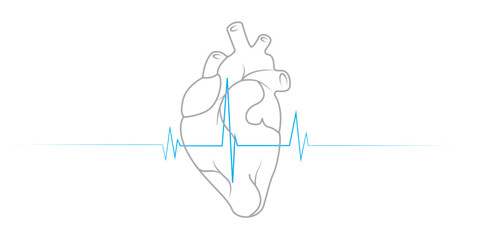 electrocardiogram,
heart organ, medical science research doctor nurse equipment design concept World Health Day.vector eps 10.