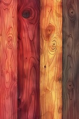 Composition of a Cartoon Texture Depicting Wood Grain and Knots