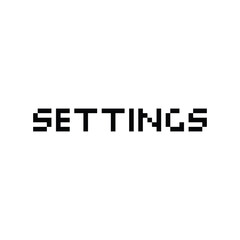 settings 8 bit text settings 
 Pixel art 8-bit for game 