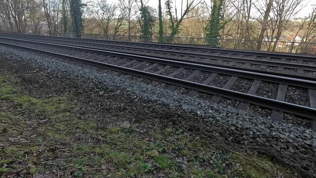 Railway tracks consist of gravel, sand and ballast stones