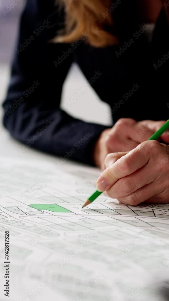 Poster Cadastre Land Map Plot