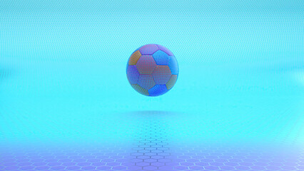 Abstract motion design illustration of football.