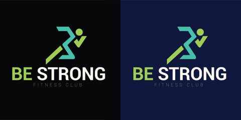 Vector gym fitness logo design temple