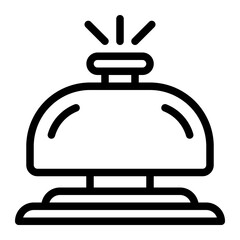 desk bell line icon